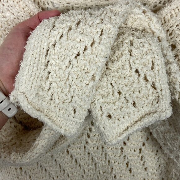 Anthropologie Akemi + Kin Sable Pointelle Sweater Bohemian Knit Size XS Pullover - Picture 10 of 11